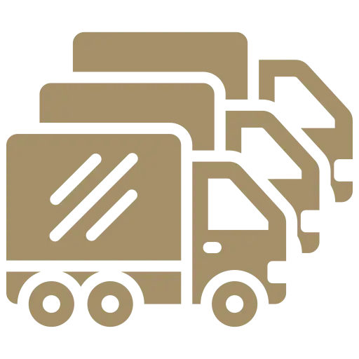 Automotive Repair & Tire Shop Oakville, ON - Sil’s Auto Care Centre Three stylised brown delivery lorries are shown overlapping each other, facing right, on a light grey background. Perfect for illustrating Car Repair Services Oakville ON or highlighting Automotive Repair Near Me options. | Call Us Today At +1 (905) 823-2626